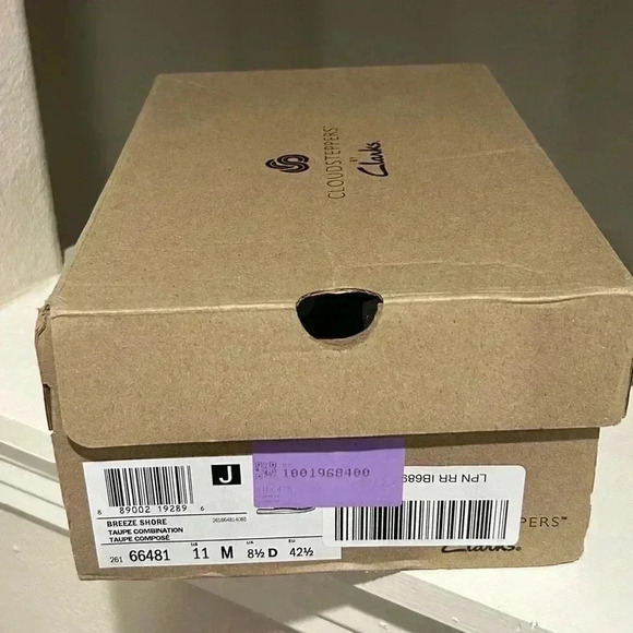 Clarks Breeze Shore Taupe Women's Size 11 M Slides Shoes Sandals 66481 Worn Once - Picture 10 of 10